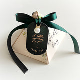 Popxstar New Triangular Pyramid Gift  Box Wedding Favor Chocolate Box Bomboniera Giveaways Boxes for Gifts Baby Shower Party Supplies