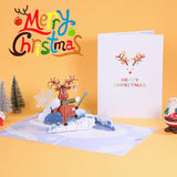 Popxstar 3D Pop UP Santa Cards Marry Christmas Greeting Cards Party Invitations Gifts New Year Greeting Card Anniversary Gifts Postcard