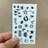 Popxstar Small Men's Tattoos Waterproof Temporary Tattoo Sticker Body Art Love Wave Heartbeat Line Small Size Fake Tatto Flash Tatoo for Girl Women