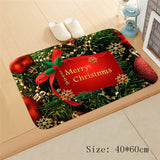 Popxstar Christmas Red Truck Gnome Santa Merry Christmas Mat Outdoor Carpet Christmas Decorations for Home Navidad New Year Gifts