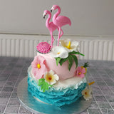 Popxstar Pink Flamingo Cake Topper Tropic Party Summer Flower Girl Birthday Wedding Deco Flamingo Gifts Hawaii Hawaiian Party Decor