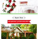Popxstar New Year Wedding Decoration Artificial Flowers for Decor High Quality Royal Rose Fake Flower Vine Xmas Party Hotel Home Decor