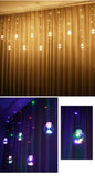 Popxstar LED Curtain String Light Ball Christmas Decoration Christmas and New Year DIY Decorative Light String Christmas Decoration