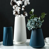 Popxstar Morandi Plastic Vase Living Room Decoration Ornaments Modern Origami Plastic Vases for Flower Arrangements Home Decoration
