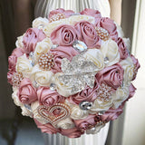 Popxstar Hot artificial wedding bouquets hand made flower crystal bridal wedding bouquets for wedding decoration
