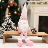 Popxstar Christmas Nordic Style Faceless Dolls Pink Gray White Santa Claus Merry Christmas Decor For Home Kids Naviidad Gifts Favor