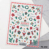 Popxstar New Technology Embossed 5D Nail Art Sticker Ultra-thin Three-dimensional Relief Christmas Series Nail Art Decoration Sticker