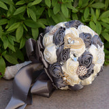 Popxstar Hot artificial wedding bouquets hand made flower crystal bridal wedding bouquets for wedding decoration
