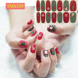 Popxstar 14Tips/Sheet Christmas/Halloween Nail Art Stickers Festival Pumpkin Wraps Waterproof Full DIY Manicure Accessories YMX Series