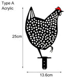 Popxstar 35cm Large Hen Decor Easter Chicken Metal Hen for Easter Gardening Ornaments Iron Yard Art Outdoor Garden Backyard Lawn Decor