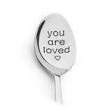 Popxstar Valentines Day Gift Anniversary Gift for Boyfriend Stainless Steel Spoon Good Morning Handsome Present  Wedding Gifts