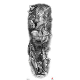 Popxstar New Year's Day Valentine's Day Waterproof Temporary Tattoo Sticker for Men Women Totem Geometric Full Arm Large Size Sleeve Tatoo Fake Tatto Flash Tattoos