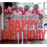 2Popxstar  Letter Heart A-z 40inch Big Balloon Number Mosaic 0-9 Happy Birthday Wedding Party Decoration Baby Shower Large Figure Globo DIY
