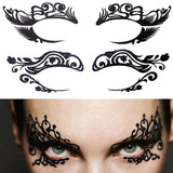 Popxstar 1Pairs Temporary Eye Tattoo Stickers DIY Waterproof Flash Disposable Eyeshadow Eyeliner Face Sticker Halloween Makeup Tool
