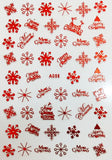 Popxstar Merry Christmas Nail Art Decals Decoration Self Adhesive Nail Art Stickers Manicure Design White Snow Sticker for Nail Design