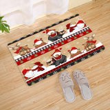 Popxstar Christmas Red Truck Gnome Santa Merry Christmas Mat Outdoor Carpet Christmas Decorations for Home Navidad New Year Gifts