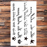 Popxstar Waterproof Black Infinity Tattoo Feather Bird Women Body Hand Art Drawing Temporary Tattoo Stickers Men Finger Tatto Small Paste
