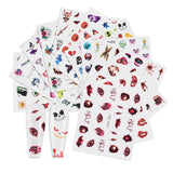 Popxstar 12Pcs Halloween Sticker Set Bat Witch Cat Sticker Design For Nail Art Decorations Water Transfer Sliders Tips Christmas Manicure