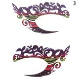 Popxstar 1Pairs Temporary Eye Tattoo Stickers DIY Waterproof Flash Disposable Eyeshadow Eyeliner Face Sticker Halloween Makeup Tool