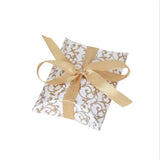 Popxstar Pillow Candy Boxes Gold Silver Paper Wedding Party Favor DIY Gift Box Supply Accessories Festival Sugar Packing Bags With Ribbon