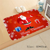 Popxstar Christmas Red Truck Gnome Santa Merry Christmas Mat Outdoor Carpet Christmas Decorations for Home Navidad New Year Gifts