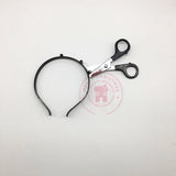 Popxstar Halloween Hair Hoop Plastic Simulation Wear Head Kitchen Knife Head Buckle Cosplay Props Needle Barrel Head Hoop Party Decor Toy