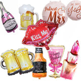 Popxstar 18/30 Big Size Helium Foil Balloon Birthday Party Decoration Adult Football Party Ballon Gold Crown Champagne Whisky Wine Globo