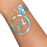 Popxstar Wedding Decorations Accessories Team Groom Team Bride To Be Flash Temporary Tattoos Sticker Bachelorette Hen Party Decoration