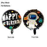 Popxstar Outer Space Balloon Garland Kit Arch Moon Rocket Astronaut Foil Helium Balloons For Galaxy Theme Boy Kids Birthday Party Decor