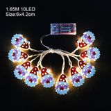 Popxstar Christmas Tree Lights Decorations Santa Claus Snowflake Snowman  LED Fairy Lights Hanging Garland Xmas Home Decor New Year