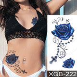 Popxstar Waterproof Temporary Tattoo Sticker I Love You Flash Tattoos Lip Print Butterfly Flowers Body Art Arm Fake Sleeve Tatoo Women