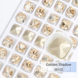 Popxstar K9 Glass Crystals Crafts Pointback Loose Stones Square Crystals For Clothes Bags DIY Jewelry Decoration Garments Strass