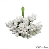 Popxstar Valentine's Day White Theme Artificial Flower Cherry Stamen Berries Bundle DIY Christmas Decoration Wedding Cake Gift Box Wreaths Xmas Decor
