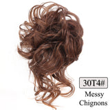 Popxstar  vScrunchies Messy Hair Bun Chignon Hair Band Elastic band bundle Hairpiece Tail For Women Synthetic Wrap Curly Ponytail