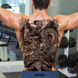 Popxstar large temporary tatoo for men tattoo body art full back sexy tattoo sticker lion king tiger dragon tattoo designs waterproof