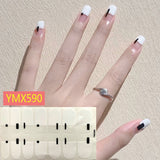 Popxstar 14Tips/Sheet Christmas/Halloween Nail Art Stickers Festival Pumpkin Wraps Waterproof Full DIY Manicure Accessories YMX Series