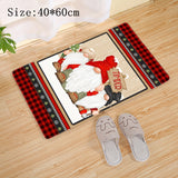 Popxstar Christmas Red Truck Gnome Santa Merry Christmas Mat Outdoor Carpet Christmas Decorations for Home Navidad New Year Gifts