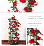 Popxstar New Year Wedding Decoration Artificial Flowers for Decor High Quality Royal Rose Fake Flower Vine Xmas Party Hotel Home Decor