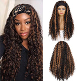 Synthetic Wigs Yaki Straight Headband Wigs for Women 28 inch Afro Kinky Straight Headband Wigs Ombre Heat Resistant