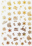 Popxstar Merry Christmas Nail Art Decals Decoration Self Adhesive Nail Art Stickers Manicure Design White Snow Sticker for Nail Design