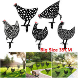 Popxstar 35cm Large Hen Decor Easter Chicken Metal Hen for Easter Gardening Ornaments Iron Yard Art Outdoor Garden Backyard Lawn Decor