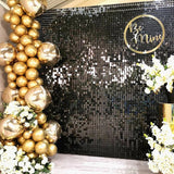 Popxstar Birthday Wedding Party Background Curtain Sequin Backdrop Bridal Shower Decor Baby Shower Sequin Wall Glitter Backdrop Curtain