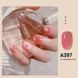 Popxstar Valentine's Day 7.3ml Summer Pudding Gel Nail Polish Transparent Jelly Polish Top Coat Soak Off UV Gel Art Nail Varnish Semi Permanent