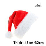 Popxstar Navidad New Year Thick Plush Christmas Hat Adults Kids Christmas Decorations For Home Xmas Santa Claus Gifts Warm Winter Caps