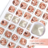 Popxstar K9 Glass Crystals Crafts Pointback Loose Stones Square Crystals For Clothes Bags DIY Jewelry Decoration Garments Strass