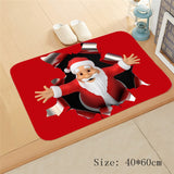 Popxstar Christmas Red Truck Gnome Santa Merry Christmas Mat Outdoor Carpet Christmas Decorations for Home Navidad New Year Gifts