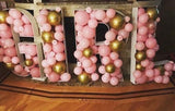 Popxstar   Diy Balloon Box letters Box Custom Name Mosaic Box Mosaic Number Alphabet Frames Balloon Decoration Baby Party Anniversary Decor