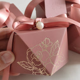 Popxstar Gift Box Diamond Shape Paper Candy Boxes Chocolate Packaging Box Wedding Favors for Guests Baby Shower Birthday Party