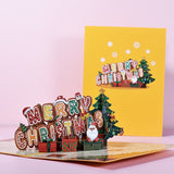Popxstar 3D Pop UP Santa Cards Marry Christmas Greeting Cards Party Invitations Gifts New Year Greeting Card Anniversary Gifts Postcard