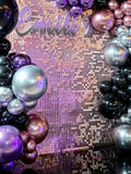Popxstar 5000pc Shimmer Sequin For Air Activated Panel Wedding Backdrop Background Live Decoration Shimmering Turquoise Mirror Party Wall